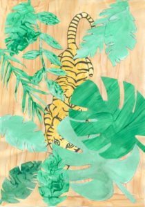 tiger in jungle artwork