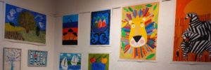 art on display by jigsawplus learners at cranleigh arts centre