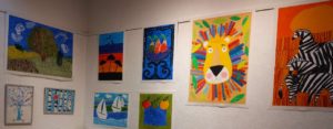 art on display by jigsawplus learners at cranleigh arts centre